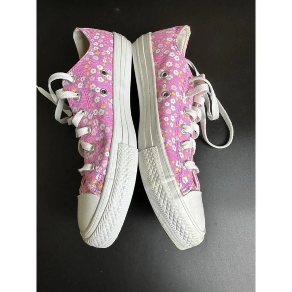 Converse CTAS‎ Ox Peony Pink Floral Sneakers Child Girls US 6 JS